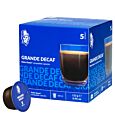 Kaffekapslen Grande Decaf package and capsule for Dolce Gusto
