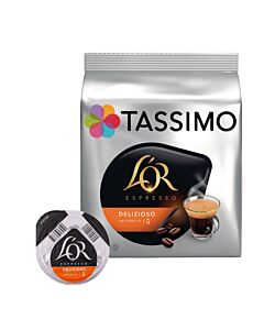 L'OR Delizioso package and capsule for Tassimo